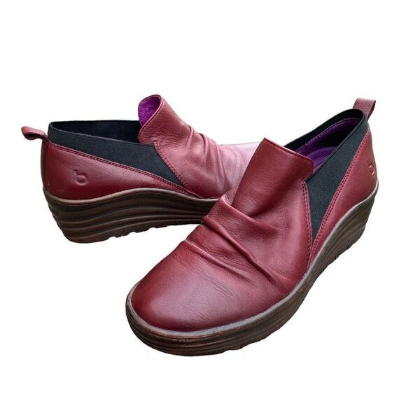 Bionica Wine Leather Dimensional Wedge Comfort Shoe Women’s size 10 - Picture 2 of 14